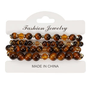 Fashion Jewelry Beaded <b>Bracelets</b> 6-10mm Tiger Eye Crystal Unisex Gift Made In China - Product Image 6