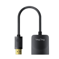 Adaptador de Cable Corto VegGieg HDMI Macho a VGA Hembra, 1080P Full HD, Convertidor de Video Chapado en Oro para Laptop, Monitor Antiguo, Proyector