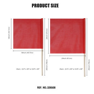 FMCSA 393.87 approuvé 18x18 pouces/24x24 pouces drapeau de sécurité en maille de PVC avec cheville en bois - Product Image 2