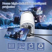 Proyector Portátil Inteligente HY200 LED para Cine en Casa, Giratorio, para Exteriores, Android 6.0, con 160 Lúmenes, 720P, 8GB, WiFi Integrado, USB