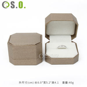 Factory Pendant Wedding <b>Ring</b> Jewelry Package Green Luxury PU Leather Jewelry Packaging <b>Box</b> With Hot Stamping Customized Logo - Product Image 4