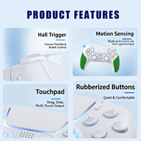 Manette sans fil pour PS5 avec joystick à effet Hall et éclairage RGB, pavé tactile pour manette PS5, joystick de jeu pour PC