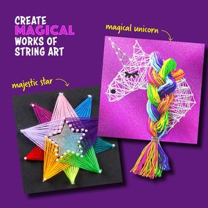 Kit d'art 3D en ficelle Perfect Kraft, licorne et étoile, jouets en ficelle, activités artistiques et artisanales, jouets éducatifs pour enfants - Product Image 2