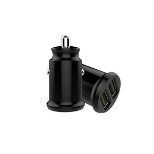 ที่ชาร์จในรถยนต์แบบมินิแฟชั่น ABS ช่องเสียบ USB คู่ 5V 2.1A  อะแดปเตอร์ชาร์จเร็ว 2 พอร์ต สำหรับโทรศัพท์มือถือ iPhone และ Android แท็บเล็ต MP3 GPS - Product Image 1