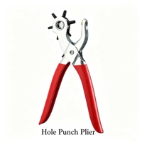 Pince à perforer rotative robuste multifonctionnelle en acier au carbone pour le cuir, idéale pour les projets DIY de chaussures et de bracelets de montre