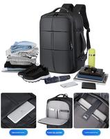 Sac à dos pour ordinateur portable de 17 pouces extensible à 180 degrés avec chargement USB, compartiment à chaussures imperméable et léger, idéal pour les voyages d'affaires