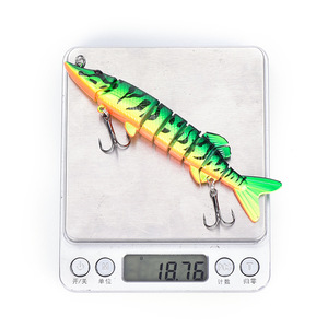 Fornitura diretta dalla fabbrica: Esca artificiale multi-sezione da 12,5 cm, 19g, a forma di pesce (simulazione di squalo), 8 esche dure Luya, attrezzatura da pesca, lotto. - Product Image 3