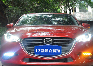 Đèn <span class=keywords><strong>LED</strong></span> Chạy Ban Ngày 2 Chiếc Cho Xe Mazda 3 Axela 2017 2018 2019 Đèn Báo Sương Mù Màu Vàng - Product Image 6