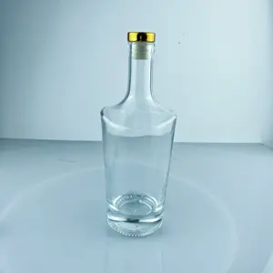 OneGlass High Quality 500ml Glass Bottle For Vodka Gin Rum Whiskey Tequila Pisco Brandy Spirits Distilling Liquor With Cork