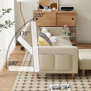 เตียงโซฟาผ้าเทคโนโลยีพับได้หนึ่งห้องนอนสำหรับแขกใช้งานคู่บ้านเช่าง่าย - Product Image 3