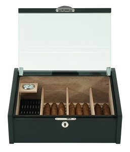 Humidor à cigares en bois fait main Sonny 2026 avec couvercle en verre acrylique de qualité supérieure pour salon de cigares - Product Image 3