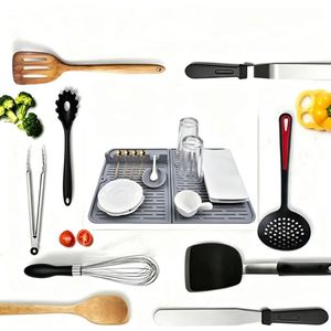 Customizable Foldable Multi-Functional Drainage Mat Kitchen Ladle <b>Rack</b> Silicone Bowl <b>Dish</b> Holder Spoons Stir-Fry Spatulas - Product Image 1