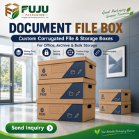 Boîtes en carton ondulé tendance écologiques faites à la main FUJU - Forme personnalisable, doublure personnalisée, impression de logo personnalisée, utilisation multi-industrielle