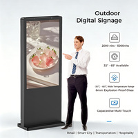 Écran publicitaire numérique extérieur de 32, 43 et 49 pouces pour la publicité dans les restaurants et les cafés, kiosque publicitaire à haute luminosité pour l'affichage des menus