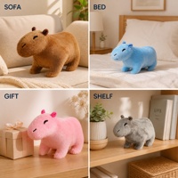 Peluche Capybara réaliste et moelleuse personnalisée, jouet en coton PP doux, mignon et kawaii, coussin à câliner, cadeau d'anniversaire, décoration de chambre