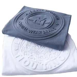 T Áo Sơ Mi Với Logo Tùy Chỉnh Logo In 100% Cotton T Áo Sơ Mi 3D Dập Nổi In Ấn T Áo Sơ Mi Cho Nam Giới