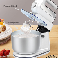 Appareil de cuisine à domicile rose rose 250W Rosapink pâte gâteau batteur à oeufs support de table électrique mélangeur d'aliments à main avec bol mélangeur