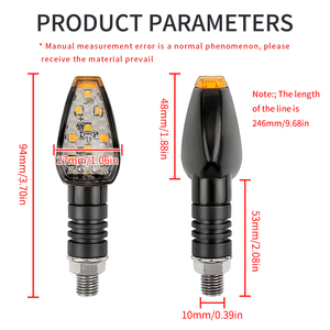 Accesorios de motocicletas ánh sáng hướng chỉ số đèn xe máy phổ 12V <span class=keywords><strong>LED</strong></span> tín hiệu rẽ - Product Image 2