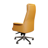 Chaise de bureau de direction en cuir de luxe, réglable en hauteur, mobilier de bureau commercial contemporain personnalisé