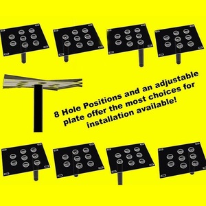Crastp Aluminum License Plate Frame 205mm Eight Hole Tow <b>Hook</b> Mounting Bracket For <b>Car</b> Modification - Product Image 3