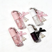 Gloss à lèvres liquide hydratant et repulpant, au design charmant, longue tenue, brillant, avec porte-clés, pour marque privée et logo personnalisé