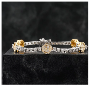 Pulsera de Lujo con Diamantes VVS Cultivados en Laboratorio, Corte Brillante Redondo, Elegante Joyería Fina - Product Image 2