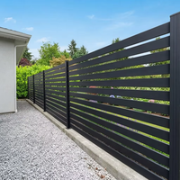Paneles de Cerca Modulares de Aluminio con Listones Horizontales, Resistentes a la Oxidación, con Recubrimiento en Polvo RAL, Color Personalizado, Pantalla de Privacidad para Jardín y Patio
