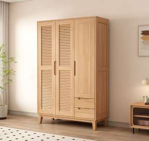 Armario doble extragrande moderno con cajones expandibles, armario sólido simple para techo de dormitorio o apartamento - Product Image 1