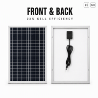 Module de panneau solaire monocristallin en verre 10W 20W 30W pour éclairage de jardin, ouvre-porte et alimentation de caméra de sécurité CCTV