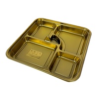 Boîtes d'emballage alimentaire en gros d'usine JS-1104, contenants alimentaires, boîte à sushi, boîte à lunch à emporter à 5 compartiments, boîte bento avec couvercle