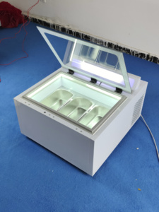 MY-60ACompact Square Ice Cream <b>Display</b> <b>Case</b> with Three Basins for Commercial Catering Use - Product Image 1