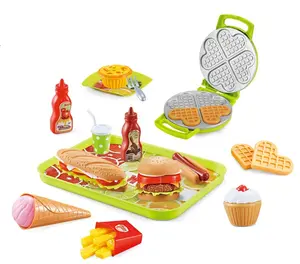 2020new Bakken Combinatie Kinderen Vroege Onderwijs Creatieve Speelhuis Hamburger Frieten Wafel Simulatie Fast Food Speelgoed