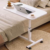 Bureau de bureau de poste de travail portable Tables d'appoint réglables pour lit d'ordinateur portable à bas prix avec 4 roues