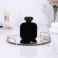 Flacon de parfum carré en verre haut de gamme de 100 ml avec impression sérigraphique, bouchon de qualité alimentaire, emballage personnalisé