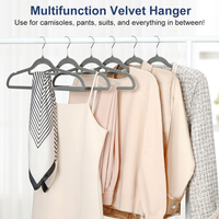 Cintres floqués pour usage domestique, organisateurs de garde-robe ; Cintres modernes et minimalistes antidérapants sans traces pour vêtements, pantalons et cravates ; Rangement de placard