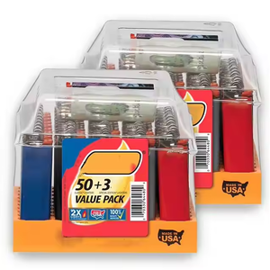 Classico J26 J5 <span class=keywords><strong>accendini</strong></span> in plastica usa e getta <span class=keywords><strong>benzina</strong></span> sigaretta <span class=keywords><strong>Per</strong></span> campeggio 50 + 3 unità <span class=keywords><strong>Per</strong></span> confezione - Product Image 2