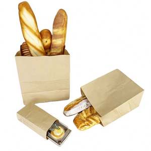 ถุงกระดาษคราฟท์สีขาวสำหรับใส่ขนมปังหรืออาหารแบบนำกลับบ้าน พิมพ์โลโก้ตามสั่ง สี ขนาด และรูปทรงตามต้องการ พร้อมหูหิ้ว - Product Image 2