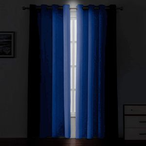 Db 2 Panels Navy Blue 42x84 Inch <b>Blackout</b> Window <b>Curtains</b> Grommet Room Darkening For <b>Bedroom</b> Modern Style Solid Color - Product Image 5