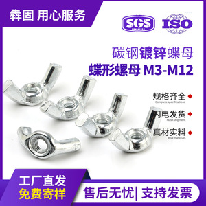 Écrous à oreilles en acier au carbone galvanisé M3 M4 M6 M8 DIN315 Grade A Niveau 4.8 pour la construction métallique et l'utilisation industrielle - Product Image 5