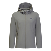 Veste softshell légère pour homme, entièrement zippée, à capuche, extensible, hydrofuge, coupe-vent, pour la randonnée en plein air