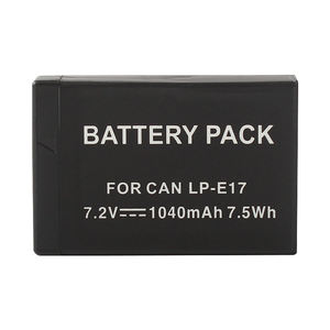 Pack de batteries Li-ion rechargeables 1040mAh 7.2V entièrement décodées LPE17 pour accessoires d'appareil photo Canon <span class=keywords><strong>EOS</strong></span> R50 R10 R8 200DII <span class=keywords><strong>800D</strong></span> M5 M6 - Product Image 1