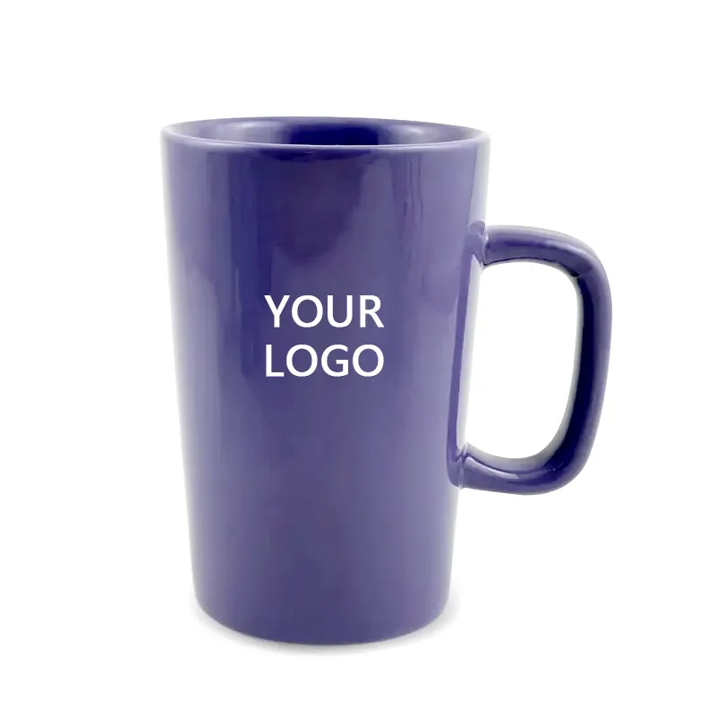 Canecas de café de cerâmica personalizadas, acessórios criativos para presente, surpresa, caneca para bebidas, cor roxa, estilo nórdico