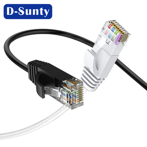 Cat6A <span class=keywords><strong>Ethernet</strong></span> mince UTP câble réseau 0.5-30M 32AWG OD 2.8mm cuivre nu RJ45 8P8C ROSH PVC veste 5m LAN cordon de raccordement blanc noir - Product Image 5