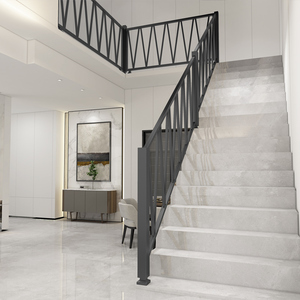 <span class=keywords><strong>Immobilier</strong></span> main courante d'accoudoir de haute qualité bonne qualité usine conception simple escalier balustrade aluminium rampe d'escalier extérieur - Product Image 4