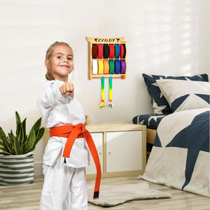 Estante de Taekwondo para Artes artificiales, estante de exhibición de medallas, 12 cinturones, estante de exhibición de cinturón de Karate y trofeo - Product Image 6