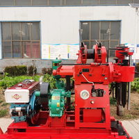 Foreuse rotative GK-200, profondeur 180 m, machine de forage hydraulique pour carottage avec treuil et pompe à eau