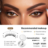 Kit de cils magnétiques pas besoin de colle facile à porter Cils magnétiques quantiques Aimant Faux cils avec applicateur