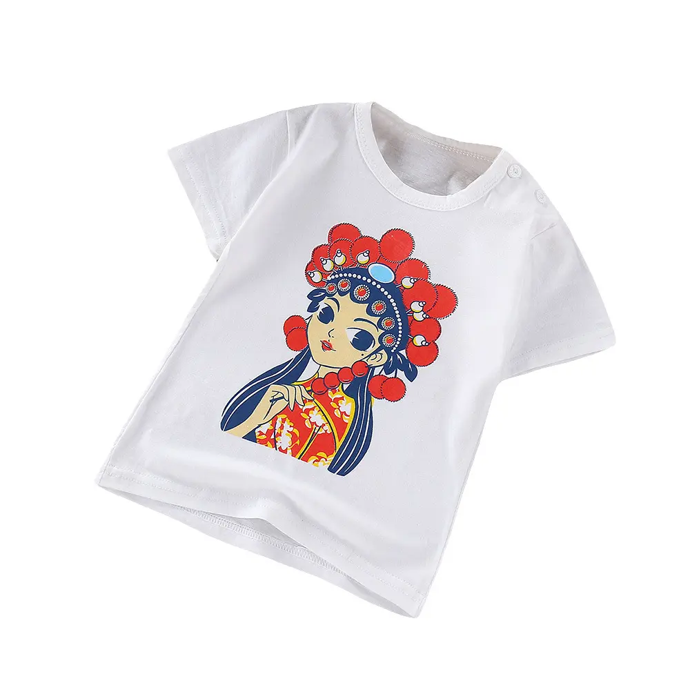 T-shirt à manches courtes pour enfants coton commerce extérieur vêtements pour enfants en gros été demi-manches filles garçons jacke