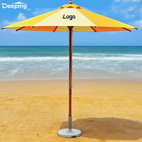 Parasols de bar en plein air pour glamping, restaurants, piscines, parasols en bois, parasols de plage personnalisés avec impression de logo