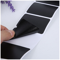 Étiquette personnalisée noire en PET vierge pour emballage de produits, bouteilles, expédition, imperméable, lavable, autocollante brillante en vinyle 4x6 en rouleau